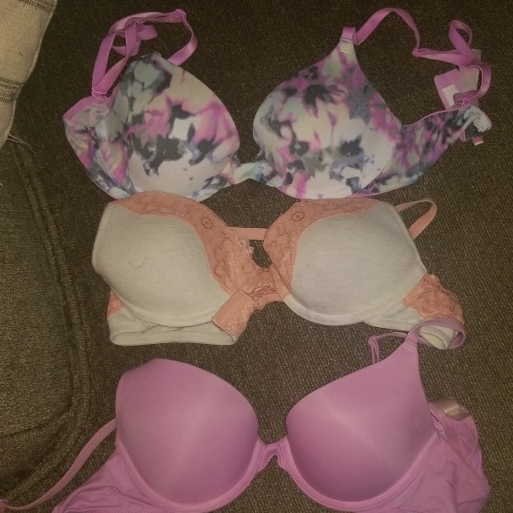 Set of 3 bras pink vs aerie 32 a 32 b